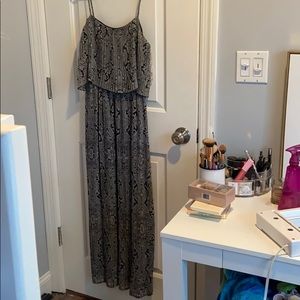 long black and white dress